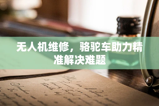 无人机维修，骆驼车助力精准解决难题