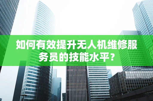 如何有效提升无人机维修服务员的技能水平？