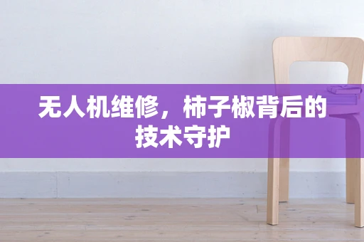 无人机维修，柿子椒背后的技术守护