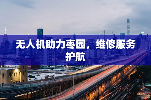 无人机助力枣园，维修服务护航