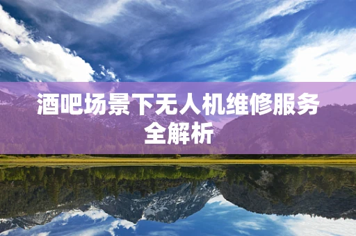酒吧场景下无人机维修服务全解析