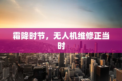 霜降时节，无人机维修正当时