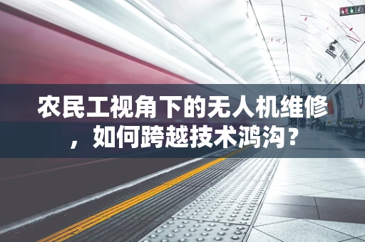 农民工视角下的无人机维修，如何跨越技术鸿沟？