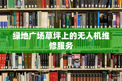 绿地广场草坪上的无人机维修服务