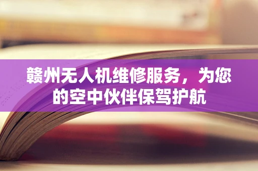 赣州无人机维修服务，为您的空中伙伴保驾护航