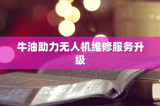牛油助力无人机维修服务升级