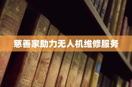 慈善家助力无人机维修服务