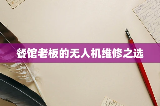 餐馆老板的无人机维修之选