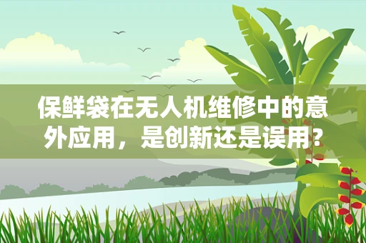保鲜袋在无人机维修中的意外应用，是创新还是误用？
