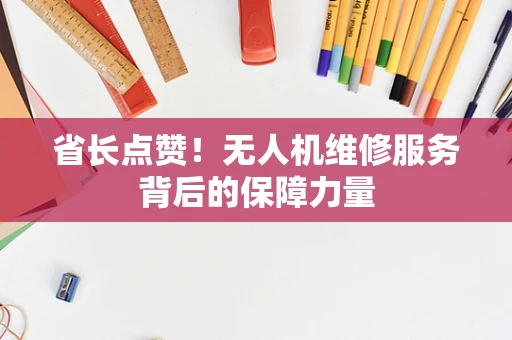 省长点赞！无人机维修服务背后的保障力量