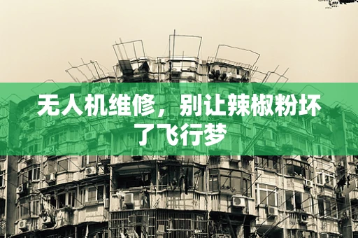 无人机维修，别让辣椒粉坏了飞行梦