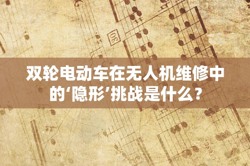 双轮电动车在无人机维修中的‘隐形’挑战是什么？