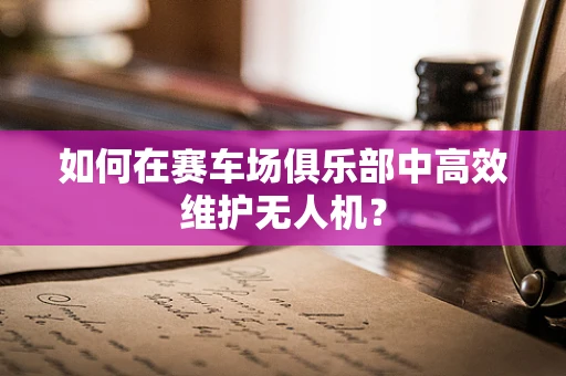 如何在赛车场俱乐部中高效维护无人机？