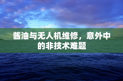 酱油与无人机维修，意外中的非技术难题