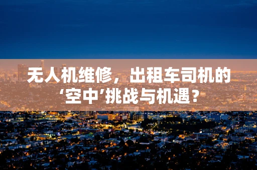 无人机维修，出租车司机的‘空中’挑战与机遇？