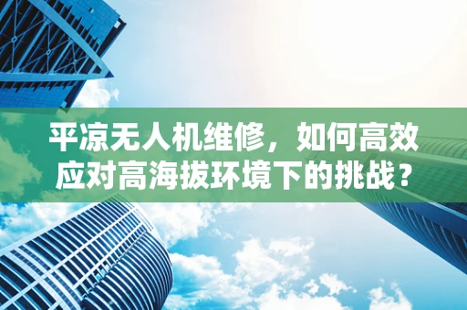 平凉无人机维修，如何高效应对高海拔环境下的挑战？