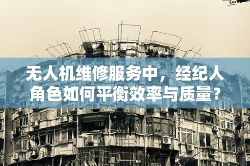 无人机维修服务中，经纪人角色如何平衡效率与质量？