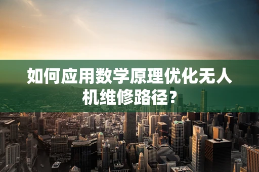 如何应用数学原理优化无人机维修路径？