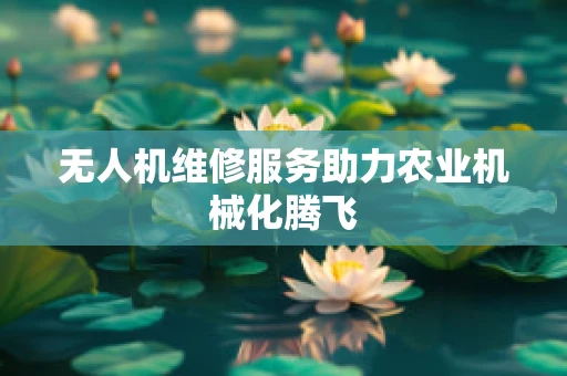 无人机维修服务助力农业机械化腾飞