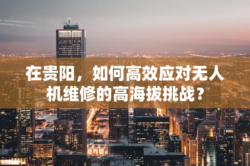 在贵阳，如何高效应对无人机维修的高海拔挑战？