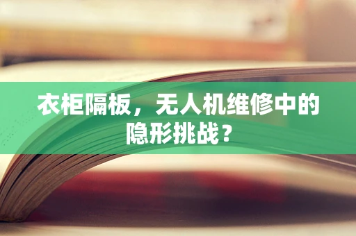 衣柜隔板，无人机维修中的隐形挑战？