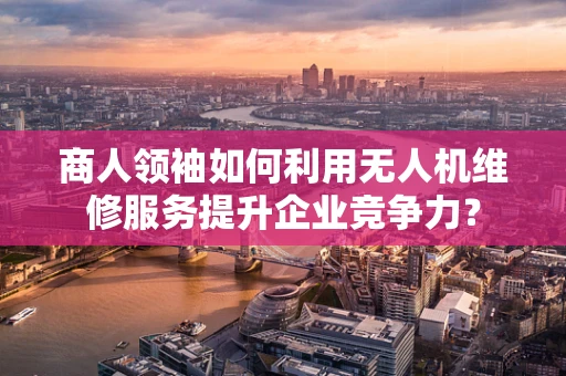 商人领袖如何利用无人机维修服务提升企业竞争力？