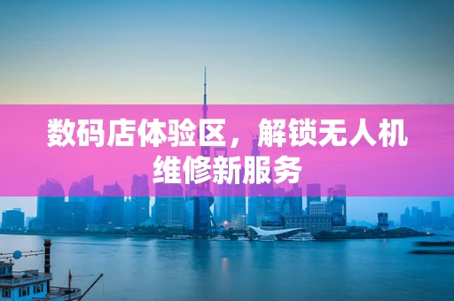 数码店体验区，解锁无人机维修新服务