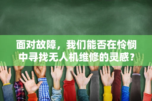 面对故障，我们能否在怜悯中寻找无人机维修的灵感？