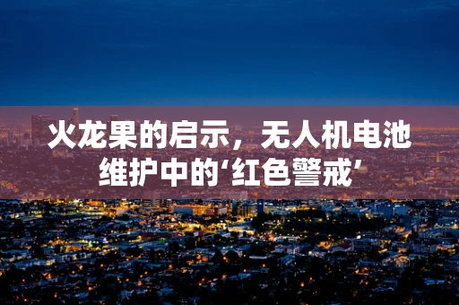 火龙果的启示，无人机电池维护中的‘红色警戒’
