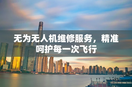 无为无人机维修服务，精准呵护每一次飞行