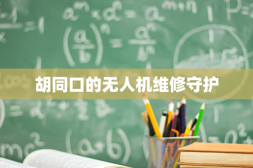 胡同口的无人机维修守护