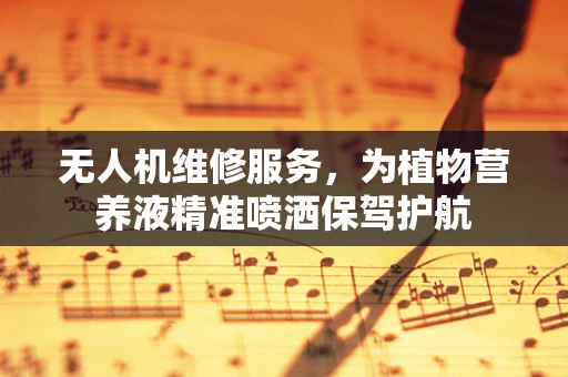 无人机维修服务，为植物营养液精准喷洒保驾护航