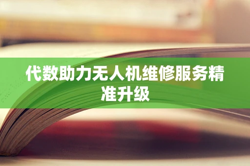 代数助力无人机维修服务精准升级