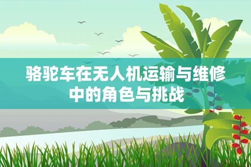骆驼车在无人机运输与维修中的角色与挑战