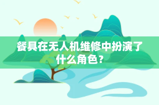 餐具在无人机维修中扮演了什么角色？