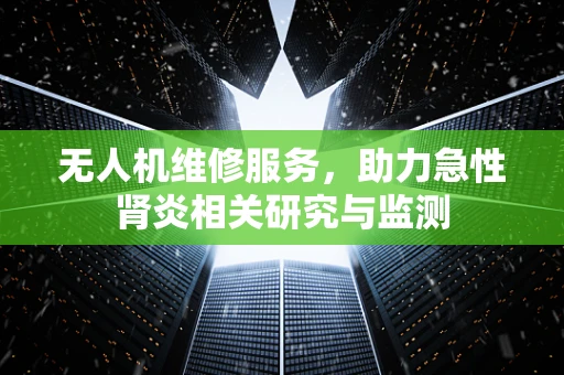 无人机维修服务，助力急性肾炎相关研究与监测
