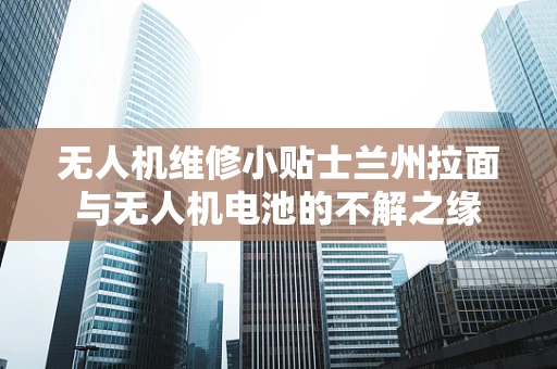 无人机维修小贴士兰州拉面与无人机电池的不解之缘