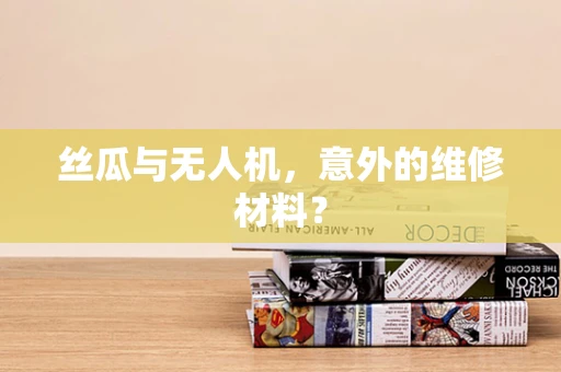 丝瓜与无人机，意外的维修材料？