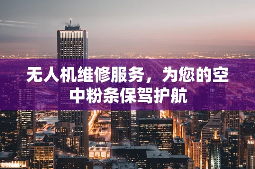 无人机维修服务，为您的空中粉条保驾护航