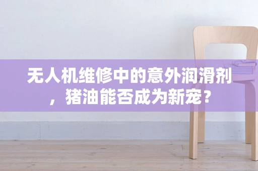 无人机维修中的意外润滑剂，猪油能否成为新宠？