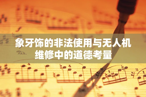 象牙饰的非法使用与无人机维修中的道德考量