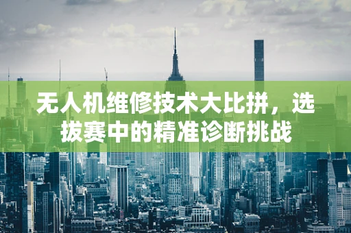 无人机维修技术大比拼，选拔赛中的精准诊断挑战