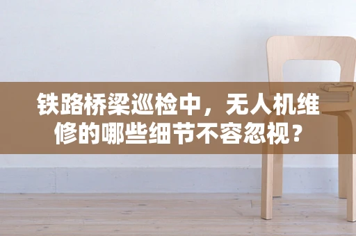 铁路桥梁巡检中，无人机维修的哪些细节不容忽视？