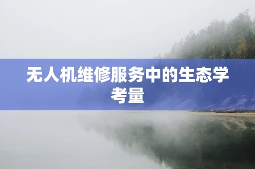 无人机维修服务中的生态学考量