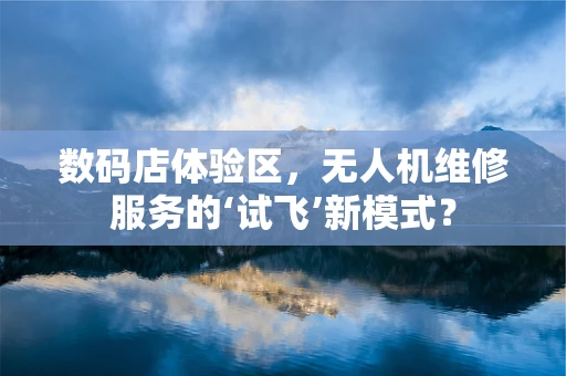数码店体验区，无人机维修服务的‘试飞’新模式？