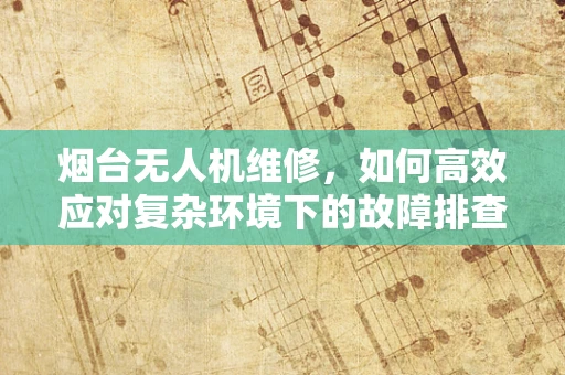 烟台无人机维修，如何高效应对复杂环境下的故障排查？
