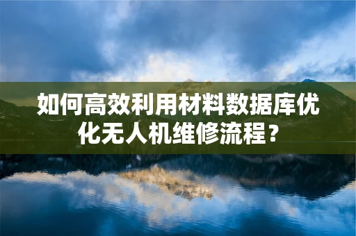 如何高效利用材料数据库优化无人机维修流程？