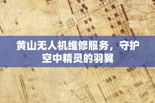 黄山无人机维修服务，守护空中精灵的羽翼