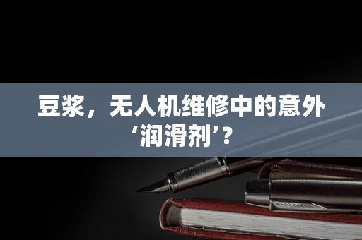 豆浆，无人机维修中的意外‘润滑剂’？