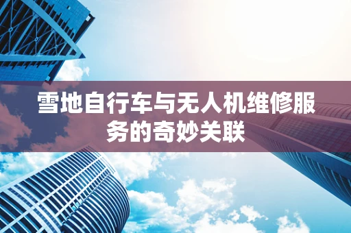 雪地自行车与无人机维修服务的奇妙关联